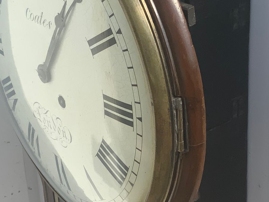 Antique Regency Drop Dial Fusee wall clock