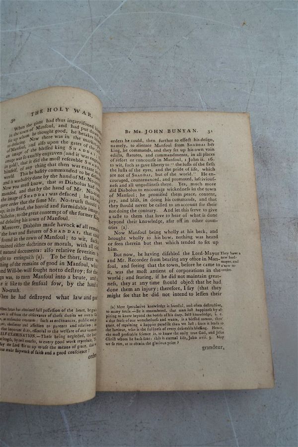 Antique 1st Edition the Life & Death of John Bunyan 'The Holy War'
