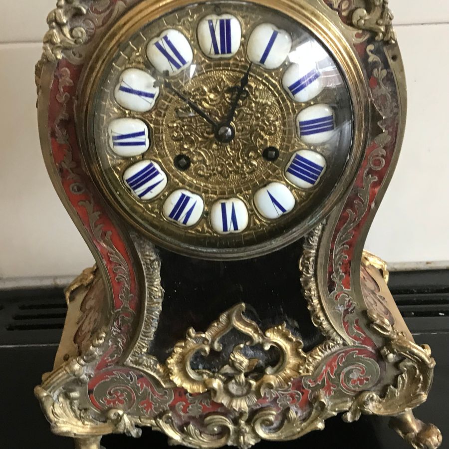 Antique Boulle & Tortoise shell French 1860’s Clock