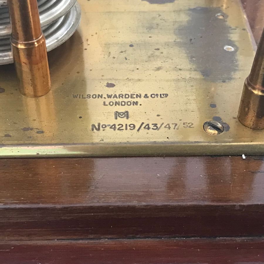 Antique Barograph 8 bellows maker Wilson & Warden & Co Ltd