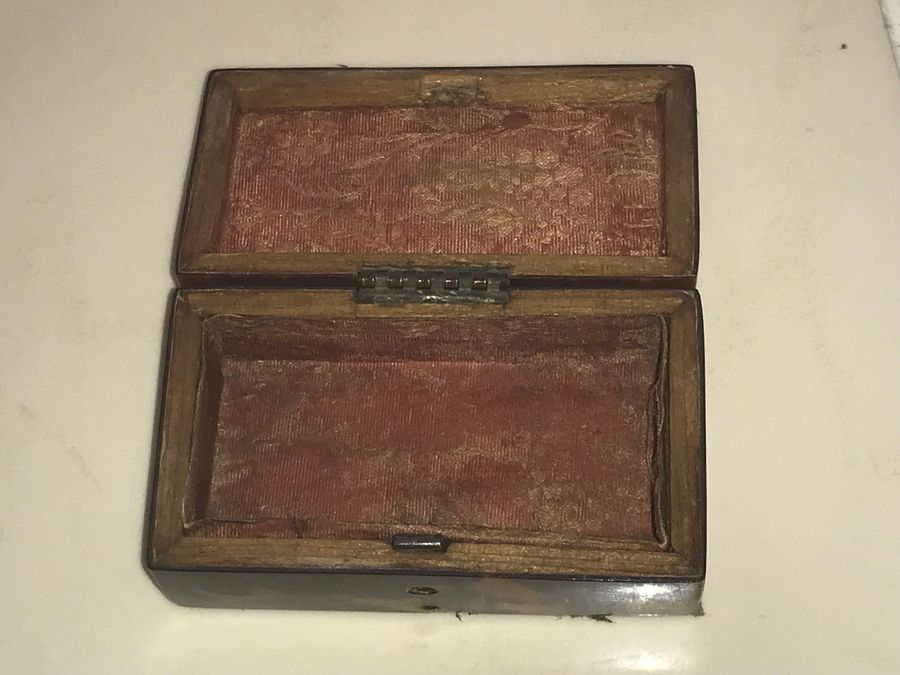 Antique Tortoise shell veneer Box