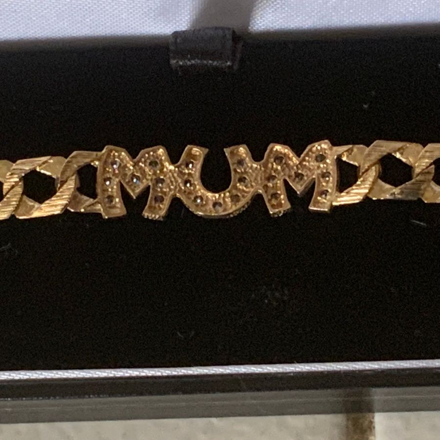 Antique Gold & Diamonds “ MOTHER” Bracelet