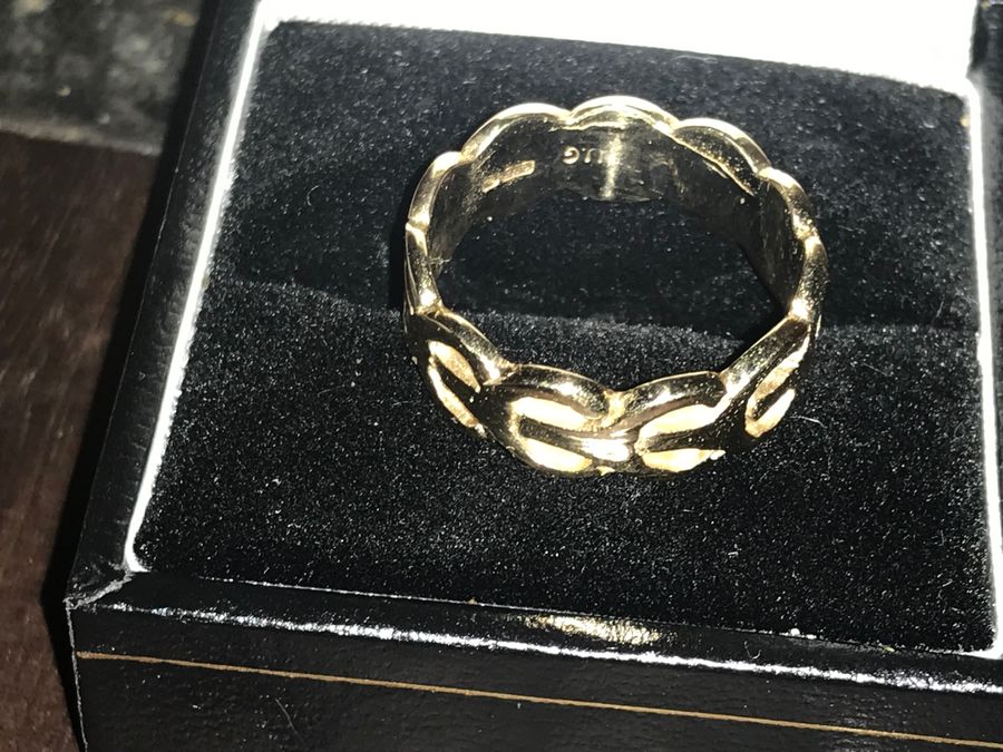 Antique Gold Good Luck Charm Ring