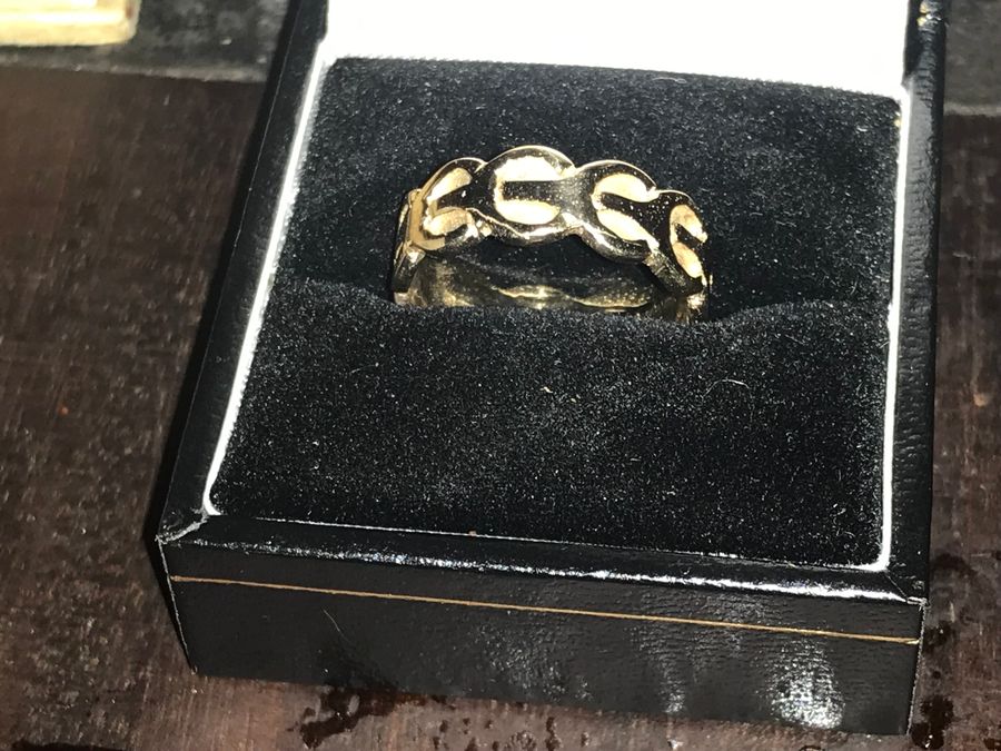 Antique Gold Good Luck Charm Ring