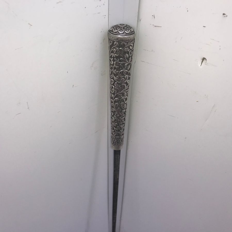 Antique Choice Gentleman's Silver Handled Walking Stick sword stick 