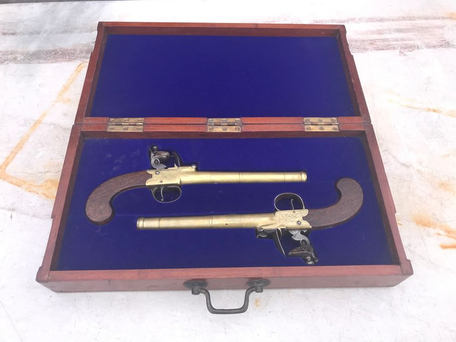 Queen Ann Flintlock pistols Boxed