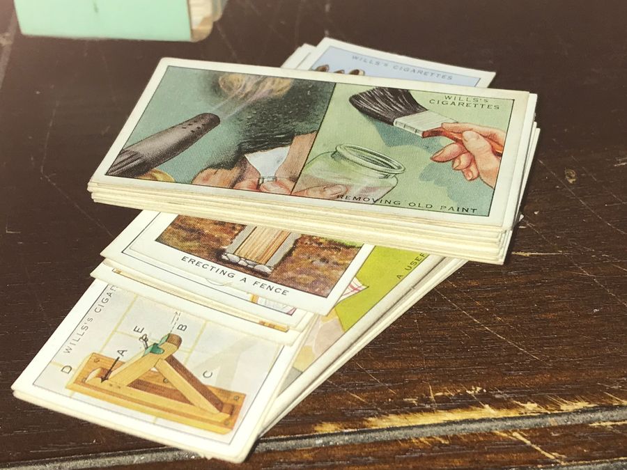 Antique Wills Woodbine packets and cards