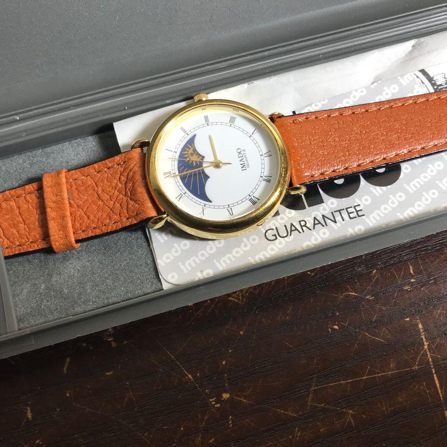 Antique Vintage Moonphase quartz man’s wristwatch 