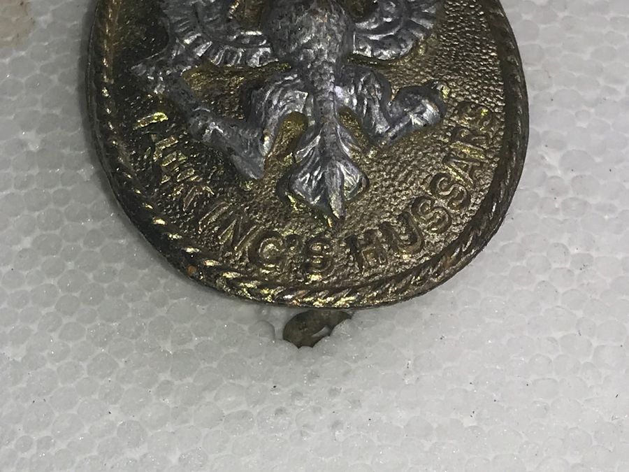 Antique 14th Kings Hussars Cap Badge 