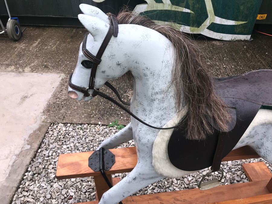 Antique Rocking horse with glass eyes