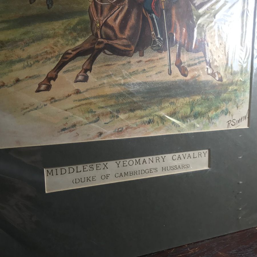 Antique Middlesex Yeomanry Cavalry “ Duke of Cambridge’s Hussars by R Simkin 
