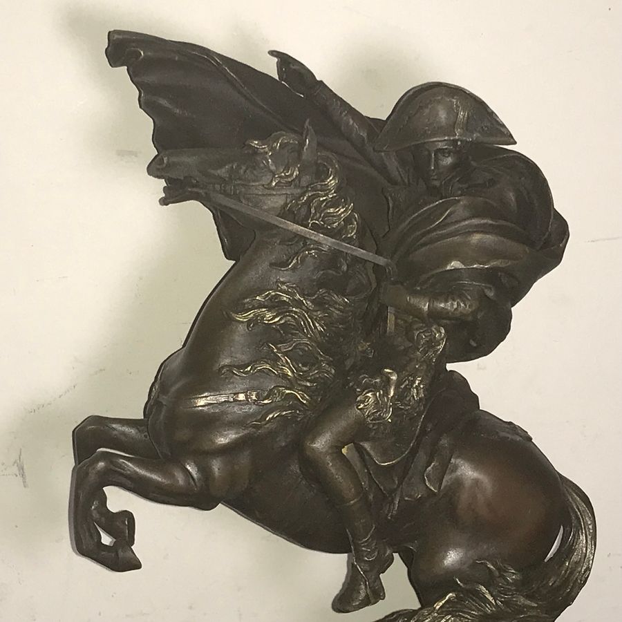 Antique Napoleon astride Marengo Bronze 
