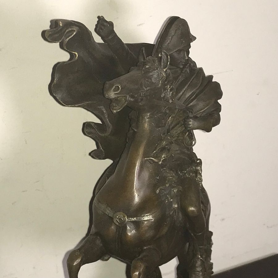 Antique Napoleon astride Marengo Bronze 