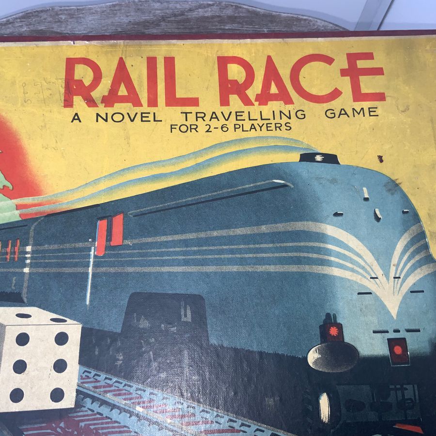 Antique Railway race Vintage Game for 2-4-6
