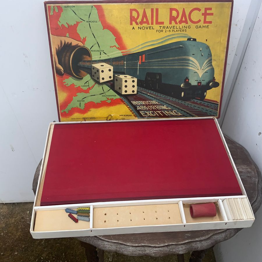 Antique Railway race Vintage Game for 2-4-6