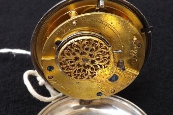 Antique pocket watch verge Mathew Newell of Leicester vintage and working.