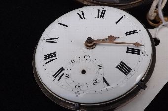 Antique pocket watch verge Mathew Newell of Leicester vintage and working.