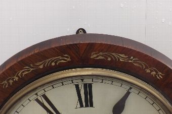 Antique Clock double fusee Rosewood with mother of pearl inlays drop dial