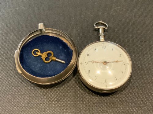 Antique VERGE SOLID SILVER POCKET WATCH 1805 WILLIAM HILL  OF COVENTRY
