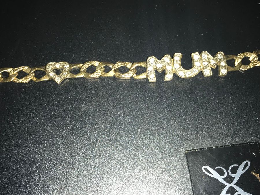 Antique Mum Bracelet with stones  