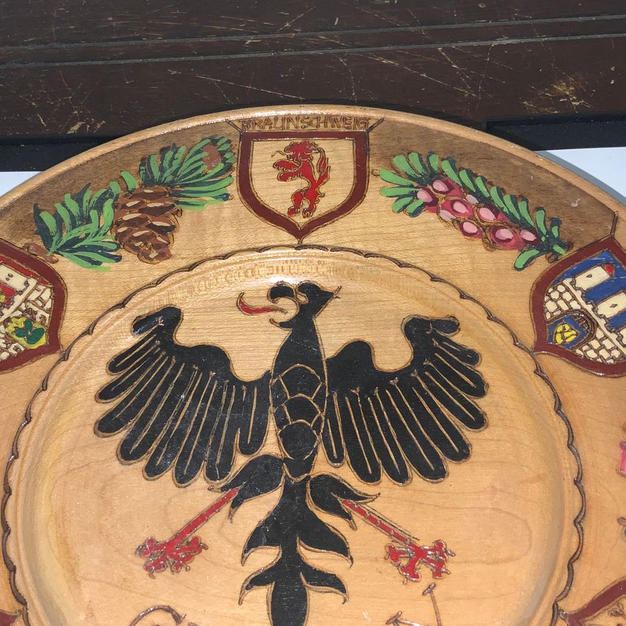 Antique Germany wooden plaque 1930’s