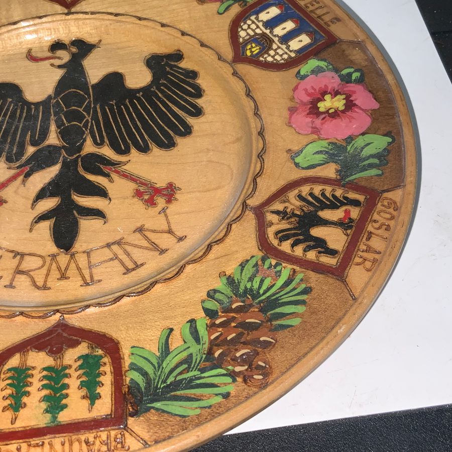 Antique Germany wooden plaque 1930’s