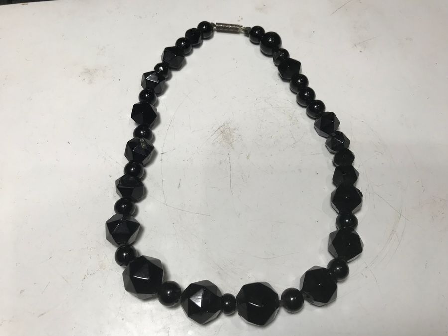 Mourning Whitby Jet Necklace Victorian