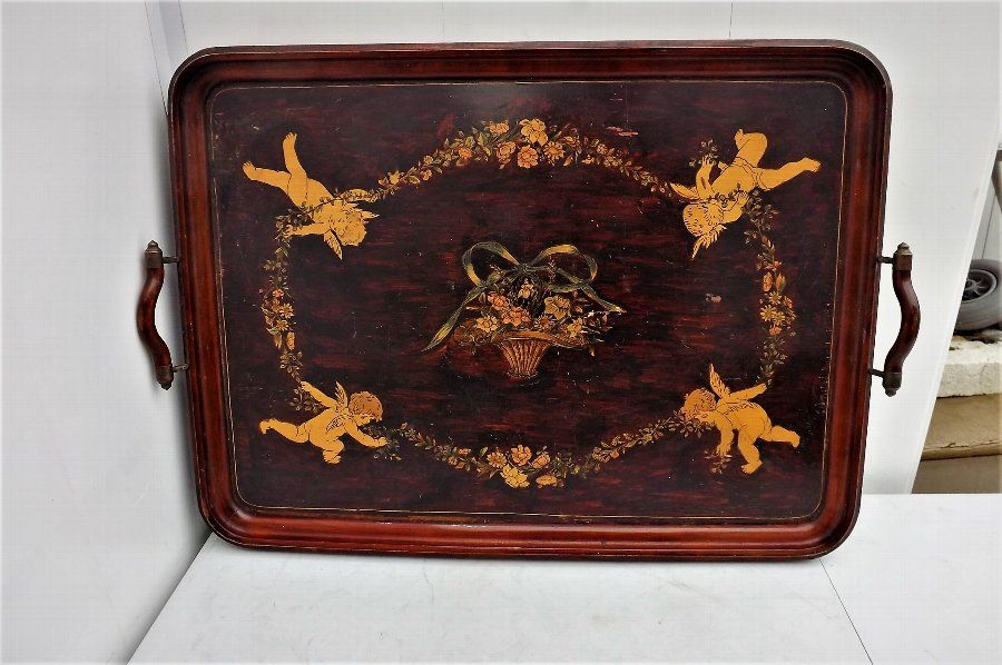 Tray superbly inlaid early 20th century.