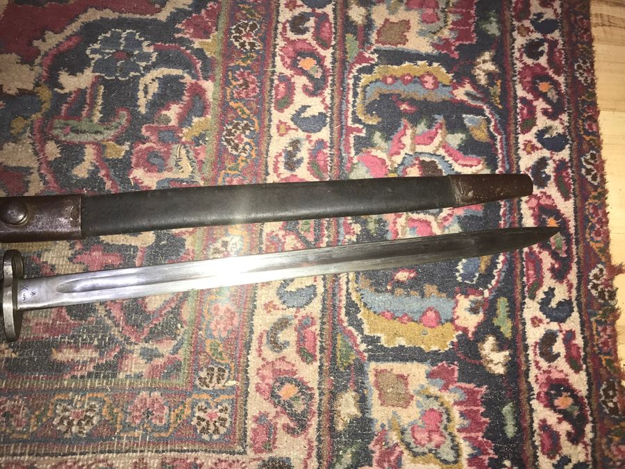 Antique Bayonet and Scabbard British Army 1WW
