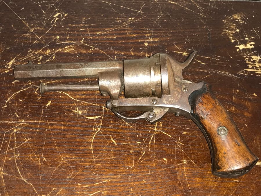 Antique Pin Fire Revolver Double action