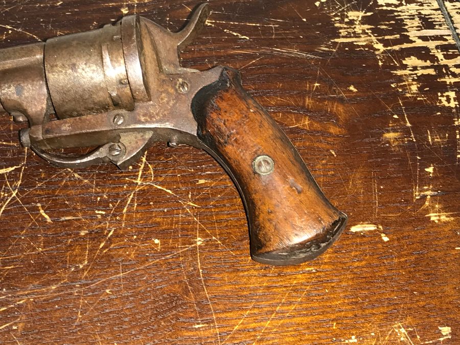 Antique Pin Fire Revolver Double action