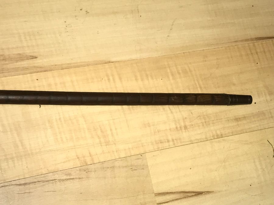 Antique Elegant Gentleman’s Partridge wood walking stick sword stick.