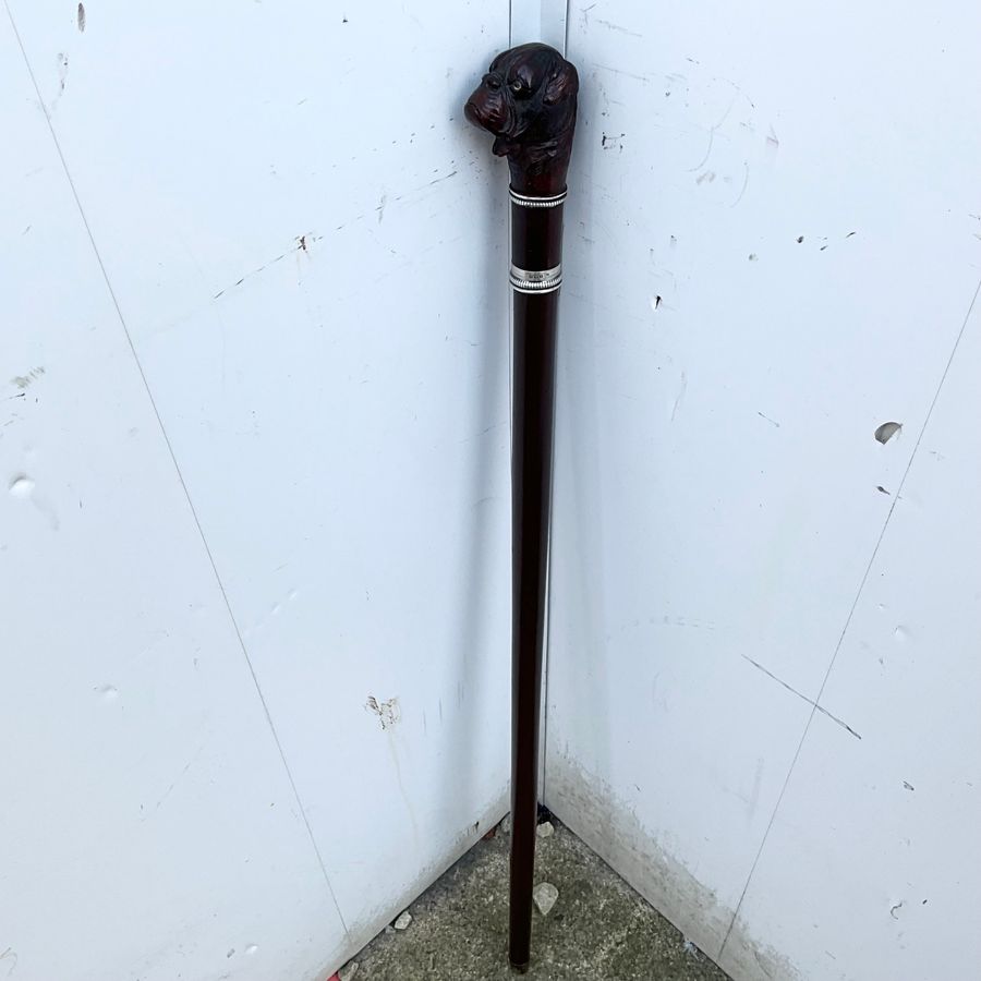 Antique Bulldog walking stick sword stick