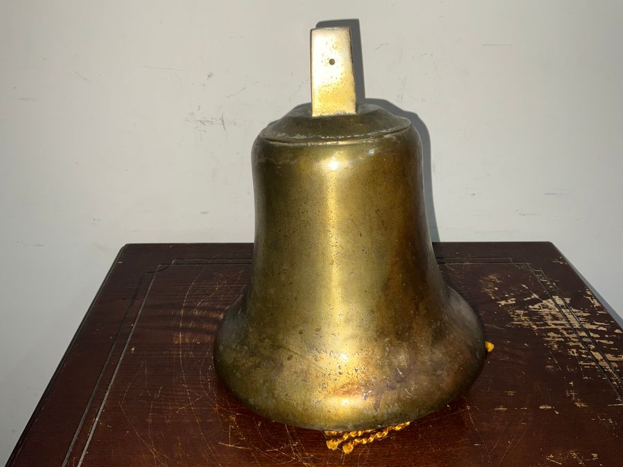 Antique Bell Large Phosphorus Bronze Ships Victorian 