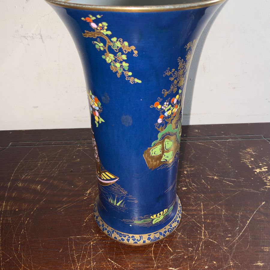 Antique Chinese Carlton ware hand painted vase