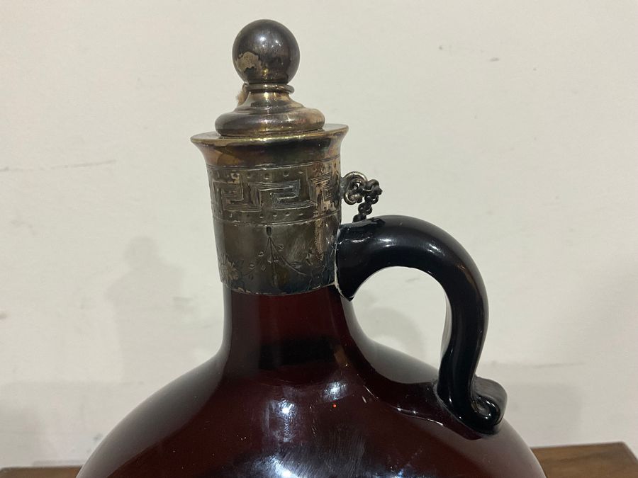 Antique Cranberry Ruby Red Victorian decanter 