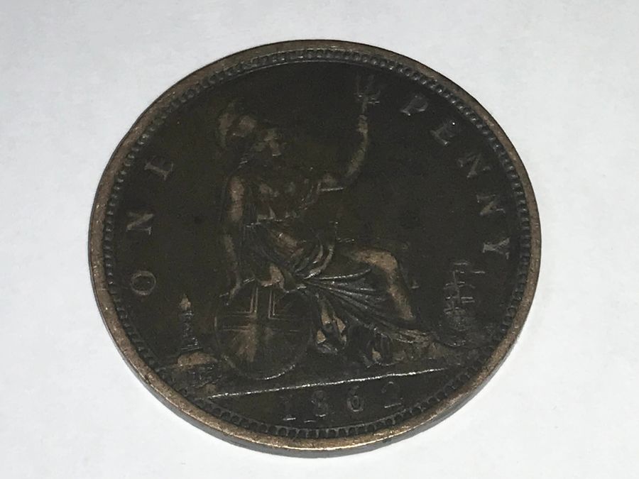Antique Victoria 1862 penny