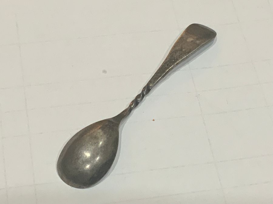Antique Silver mustard spoon