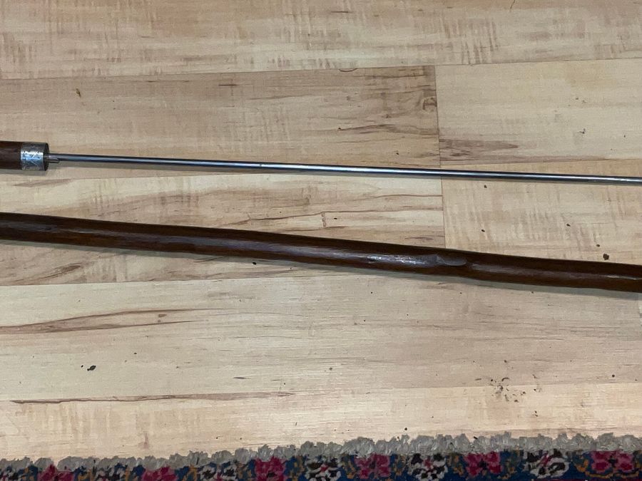 Antique 1909 gentleman’s walking stick sword stick 