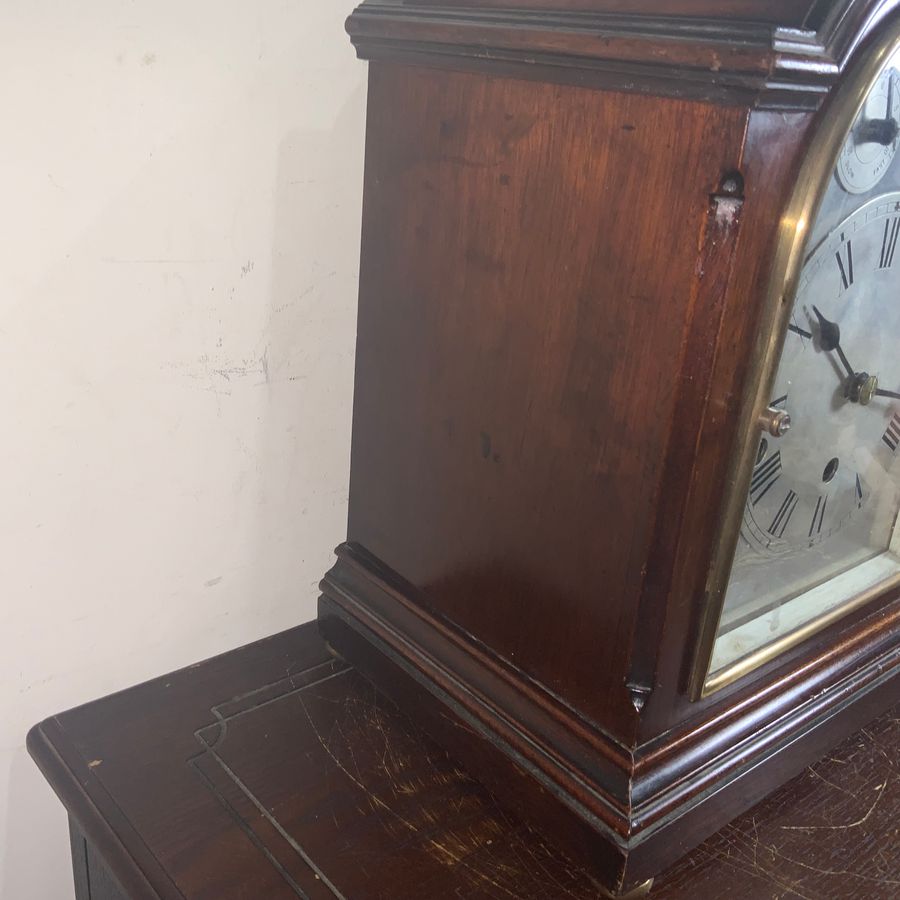 Antique Bracket Clock Edwardian mahogany Musical.