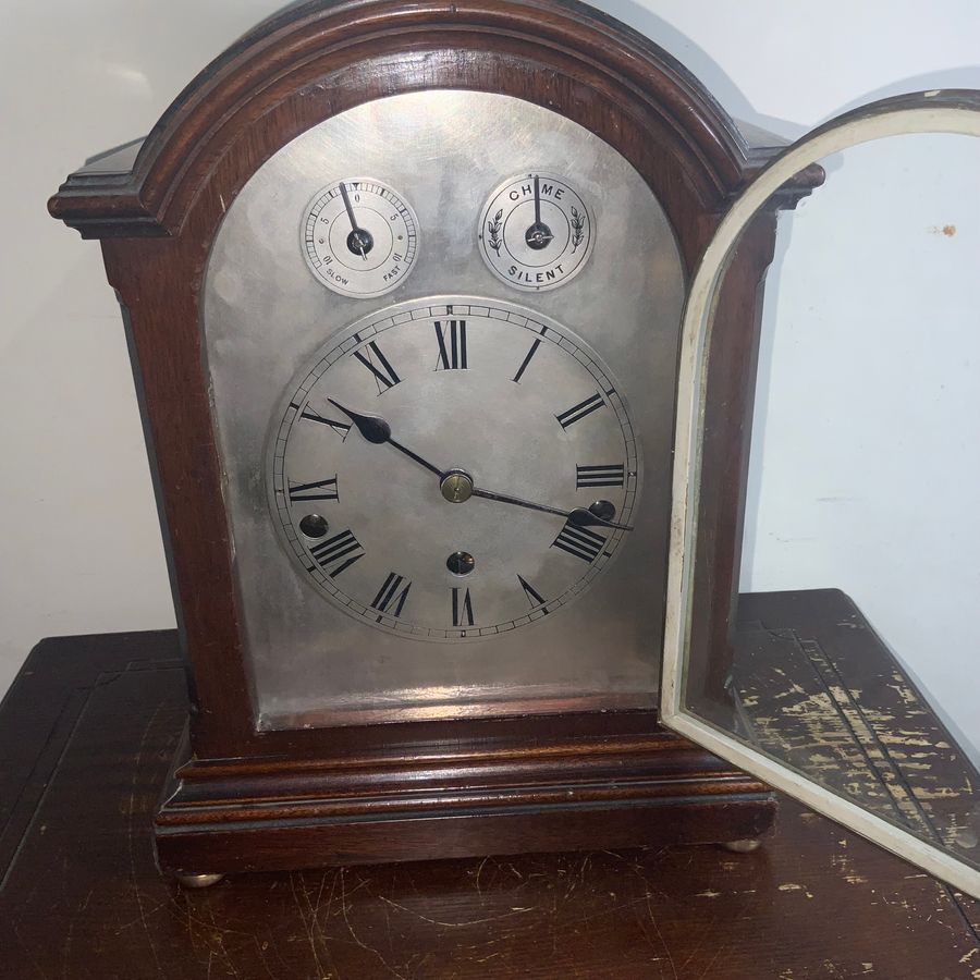 Antique Bracket Clock Edwardian mahogany Musical.