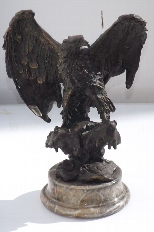 'Magnificent Eagle ' on marble base circa last century