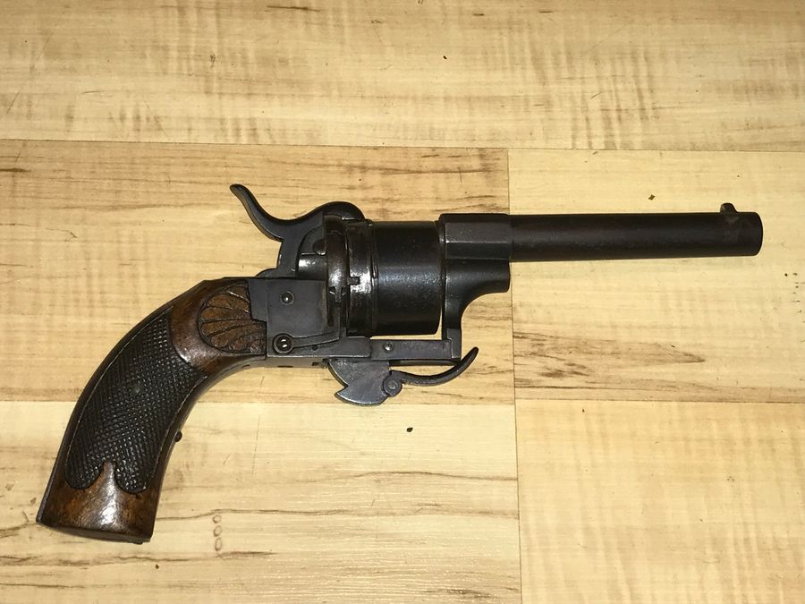 Pin fire 9mm revolver