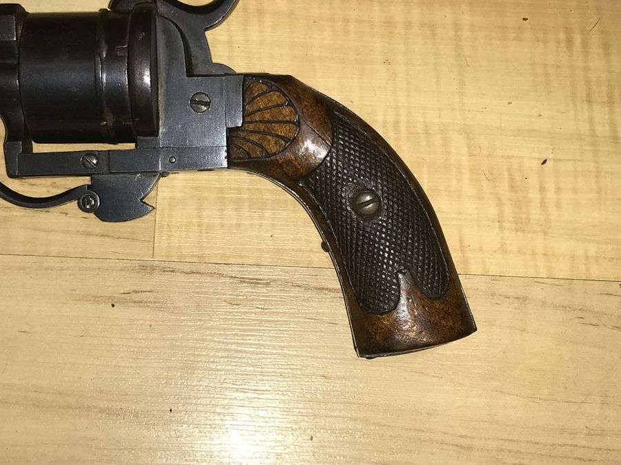 Antique Pin fire 9mm revolver