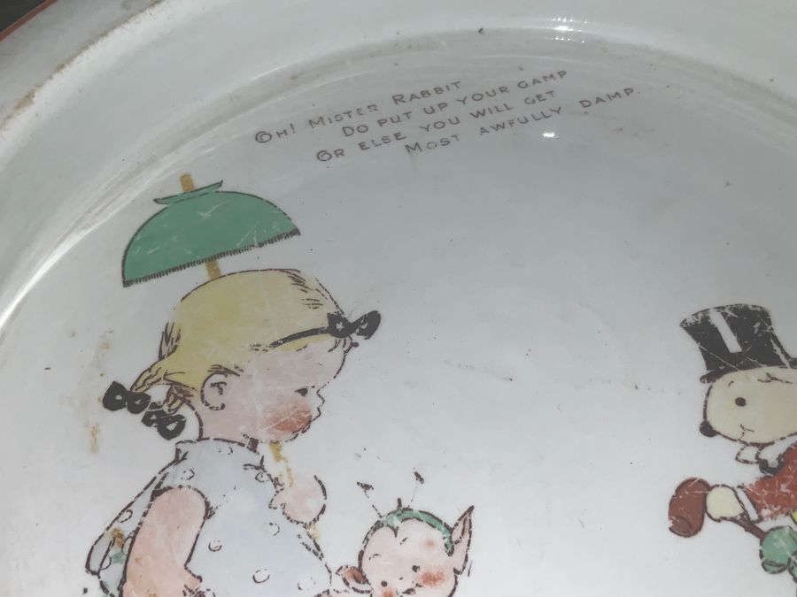 Antique Shelley Baby’s Plate the rarest ( Mister Rabbit )