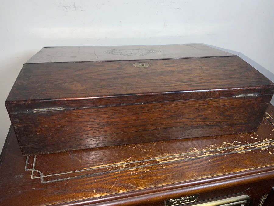 Antique Rosewood & Mother-of Pearl Writing Slope