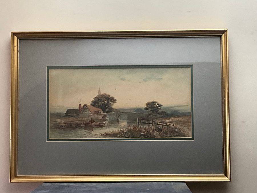 H Drew pair of Watercolours nicely framed