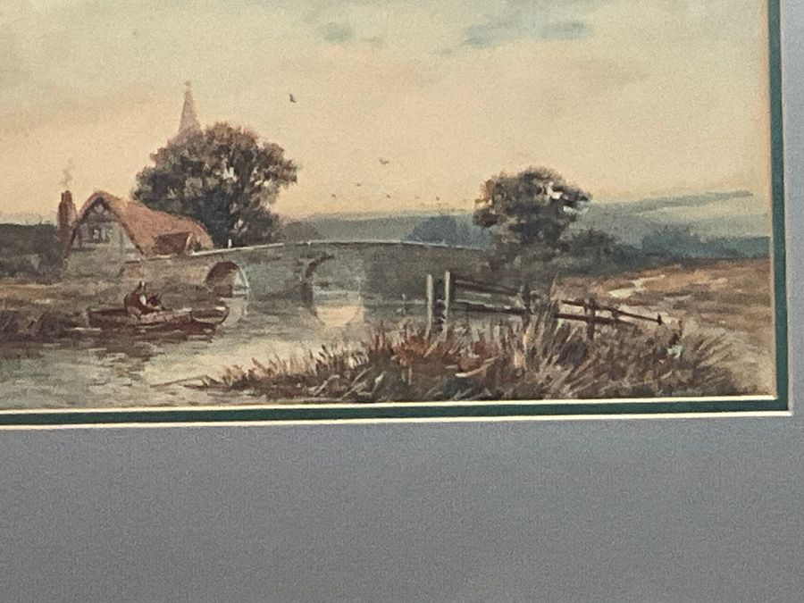 Antique H Drew pair of Watercolours nicely framed