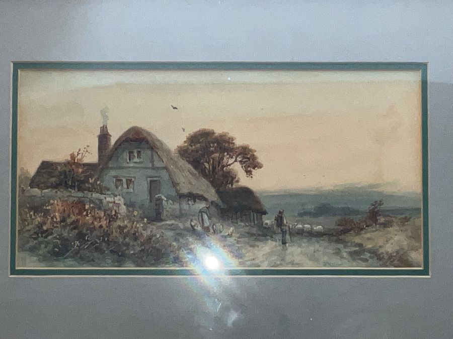 Antique H Drew pair of Watercolours nicely framed