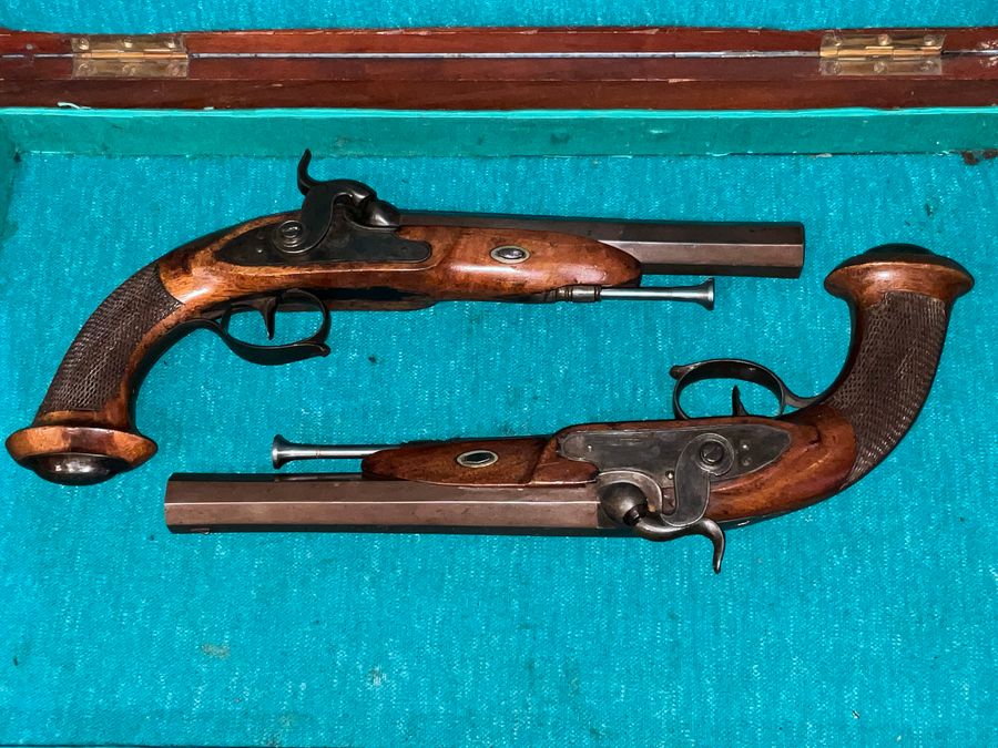 Pair of Le Page of Paris Percussion Duelling Pistols.
